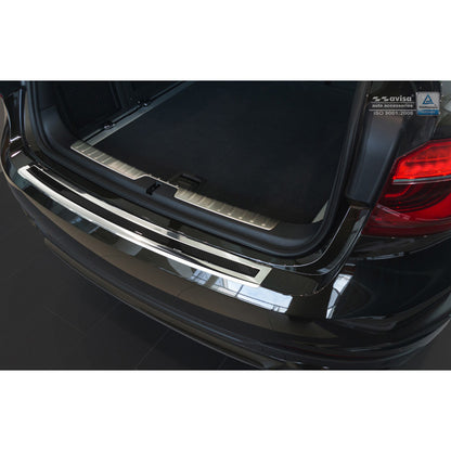 Edelstahl Heckstoßstangenschutz 'Deluxe' passend für BMW X6 F16 2014-2019 Chrom/Schwarz Karbon exkl. M-Paket