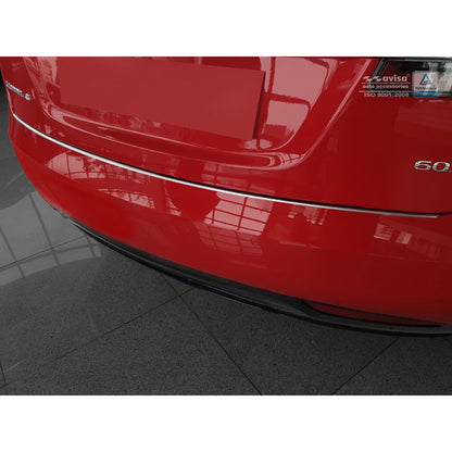 Edelstahl Heckstoßstangenschutz 'Deluxe' passend für Tesla Model S 2012-2016 & Facelift 2016- Chrom/Schwarz Karbon