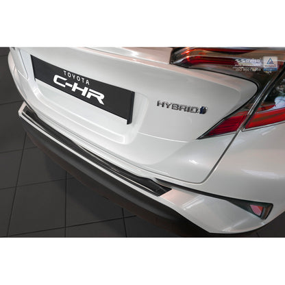 Edelstahl Heckstoßstangenschutz 'Deluxe' passend für Toyota C-HR 2016-2019 & Facelift 2019- Schwarz/Schwarz Karbon