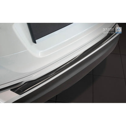 Edelstahl Heckstoßstangenschutz 'Deluxe' passend für Toyota C-HR 2016-2019 & Facelift 2019- Schwarz/Schwarz Karbon