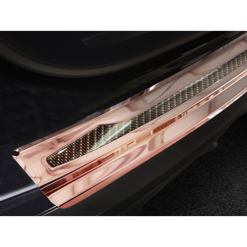 Edelstahl Heckstoßstangenschutz 'Deluxe' passend für Porsche Cayenne III 2017- 'Performance' Spiegelkupfer/Kupfer Karbon