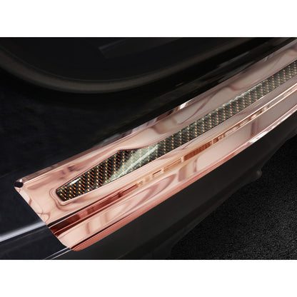 Edelstahl Heckstoßstangenschutz 'Deluxe' passend für Porsche Cayenne III 2017- 'Performance' Spiegelkupfer/Kupfer Karbon