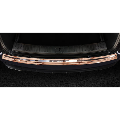 Edelstahl Heckstoßstangenschutz 'Deluxe' passend für Porsche Cayenne III 2017- 'Performance' 'Brushed' Kupfer/Kupfer Karbon