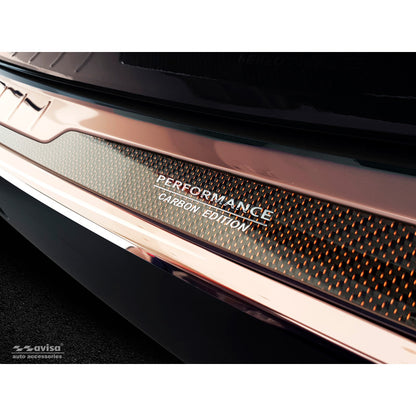Edelstahl Heckstoßstangenschutz 'Deluxe' passend für BMW X1 F48 2015-2022 'Performance' Spiegelkupfer/Kupfer Karbon
