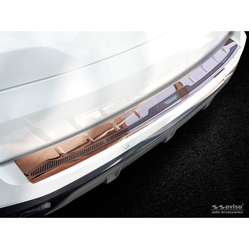 Edelstahl Heckstoßstangenschutz 'Deluxe' passend für BMW X5 G05 M-Paket 2018- 'Performance' exkl. M-Competition 'Brushed' Kupfer/Kupfer Karbon