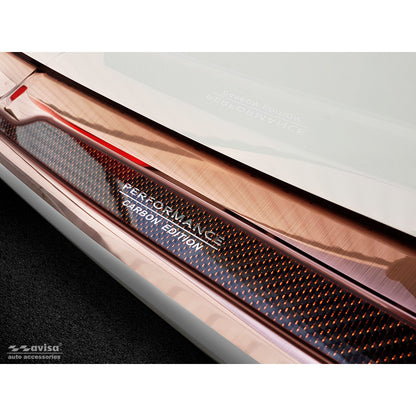 Edelstahl Heckstoßstangenschutz 'Deluxe' passend für BMW 5er G31 Touring 2017-2020 exkl. M-Sport 'Performance' 'Brushed' Kupfer/Kupfer Karbon