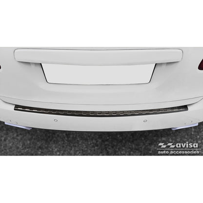 Schwarz Edelstahl Heckstoßstangenschutz passend für Porsche Cayenne II 2010-2014 & FL 2014- 'Ribs'