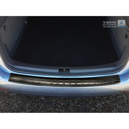 Schwarz Edelstahl Heckstoßstangenschutz passend für Volkswagen Touran II 2010-2015 'Ribs'