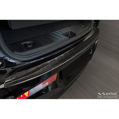 Schwarz Edelstahl Heckstoßstangenschutz passend für BMW i3 (i01) Facelift 2017- 'Ribs'