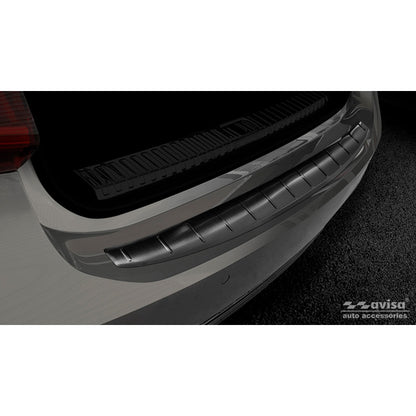 Schwarz Edelstahl Heckstoßstangenschutz passend für Audi A7 (C8) Sportback 2018- 'Ribs'