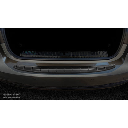Schwarz Edelstahl Heckstoßstangenschutz passend für Audi A7 (C8) Sportback 2018- 'Ribs'