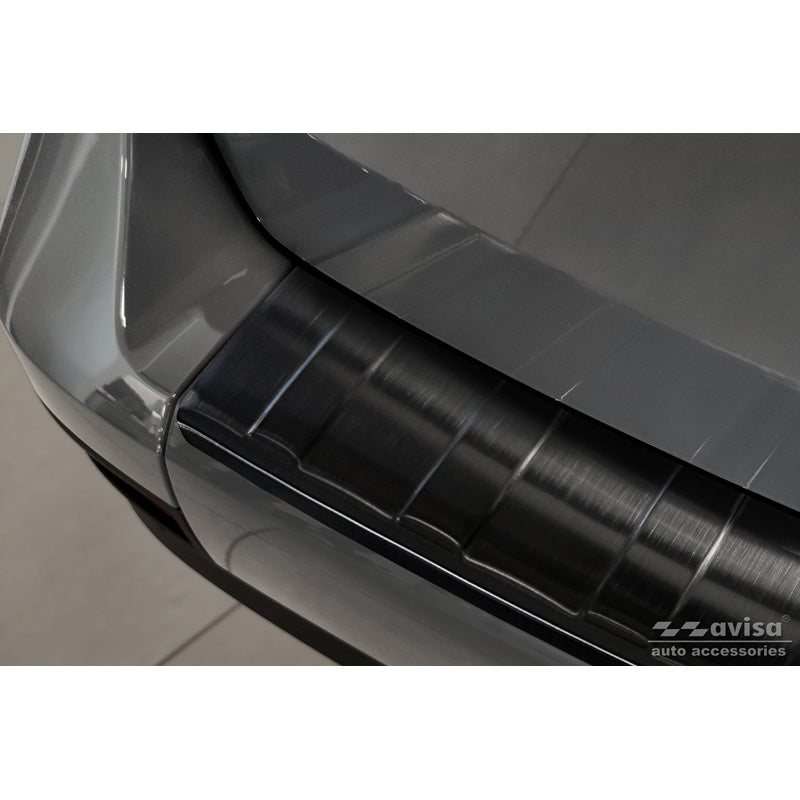 Schwarz Edelstahl Heckstoßstangenschutz passend für Mercedes Citan (W420) Box/Tourer 2021- 'Ribs'