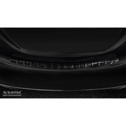 Echtes 3D Karbon Heckstoßstangenschutz passend für Mercedes C-Klasse W205 Limousine 2014-2019 & FL 2019-2021 'Ribs'