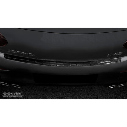 Echtes 3D Karbon Heckstoßstangenschutz passend für Mercedes C-Klasse Coupe (C205) AMG 2015-2021 'Ribs'