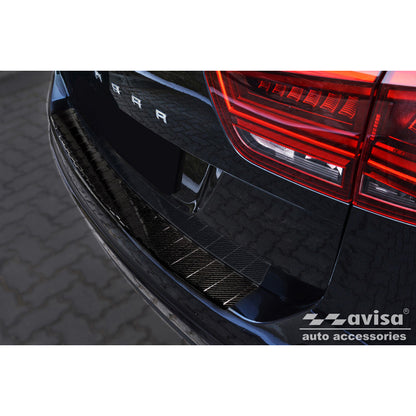 Echtes 3D Karbon Heckstoßstangenschutz passend für Seat Alhambra 2010- 'Ribs'