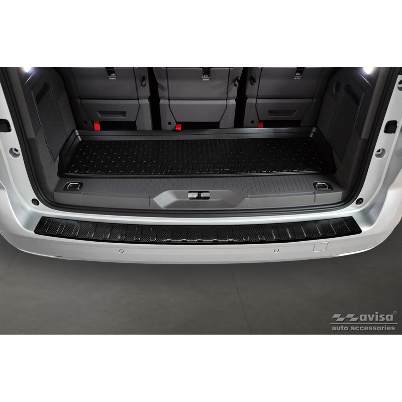 Echtes 3D Karbon Heckstoßstangenschutz passend für Volkswagen Multivan T7 2021- 'Ribs'