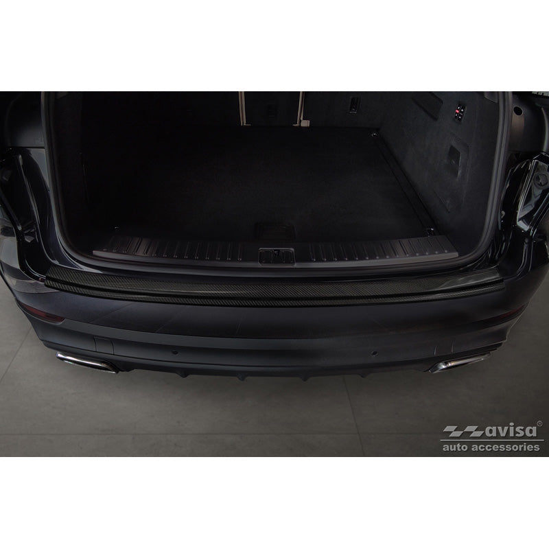 Echtes 3D Karbon Heckstoßstangenschutz passend für Porsche Cayenne III 2017- 'Ribs'