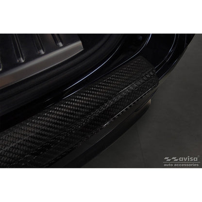 Echtes 3D Karbon Heckstoßstangenschutz passend für Porsche Cayenne III 2017- 'Ribs'