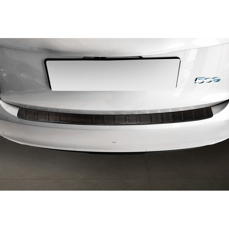 Echtes 3D Karbon Heckstoßstangenschutz passend für Fiat 500e Berlina, 3+1 & Cabrio 2020- 'Ribs'