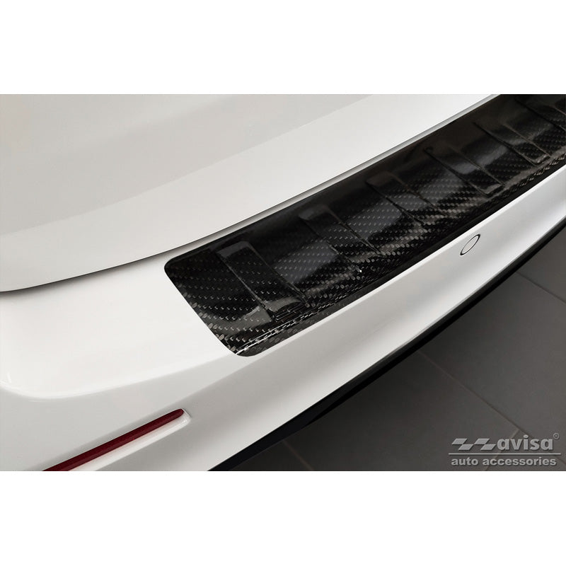 Echtes 3D Karbon Heckstoßstangenschutz passend für BMW 5er Touring G31 FL 2020- 'Ribs'