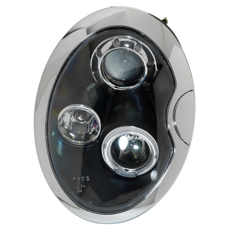 Satz Frontscheinwerfer passend für BMW New Mini R50-R53 2001-2006 - Schwarz - inkl. Standlichtringen