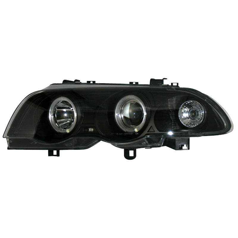 Satz Frontscheinwerfer passend für BMW 3er E46 Limousine/Touring 1998-2001 - Schwarz - inkl. Blinker & Standlichtringen