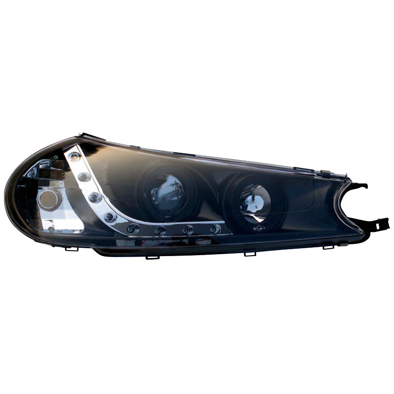 Satz Frontscheinwerfer TFL-Look passend für Ford Mondeo 1996-2000 - Schwarz