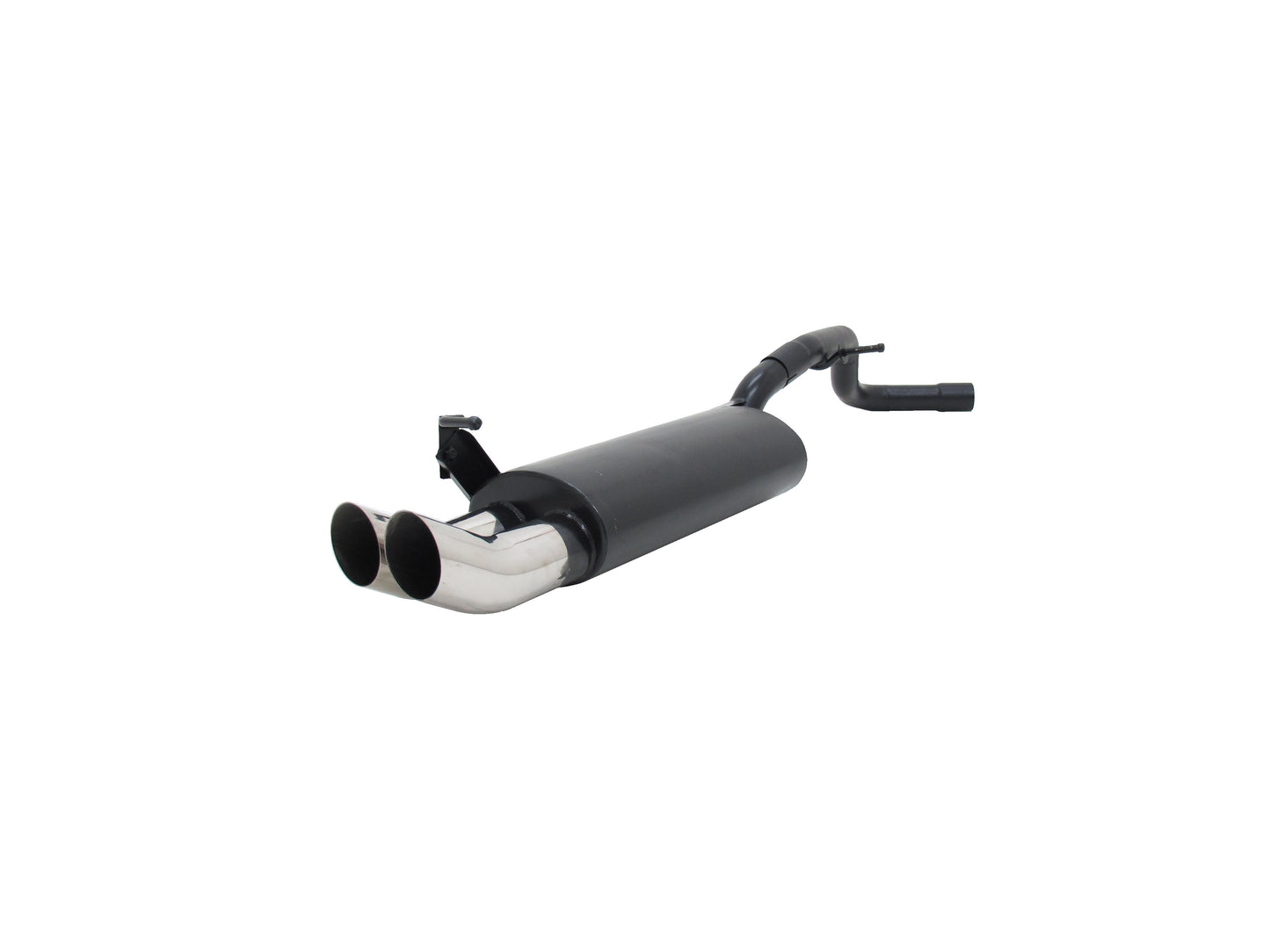 Novus Edelstahl Sportauspuff für Audi A3 / Seat Leon / VW Golf 4 / VW New Beetle 2x76mm DTM