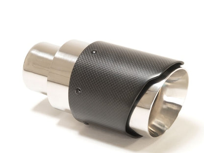 Friedrich Motorsport Endrohr 100mm rund Carbon breite Kante abgeschrägt schwarz