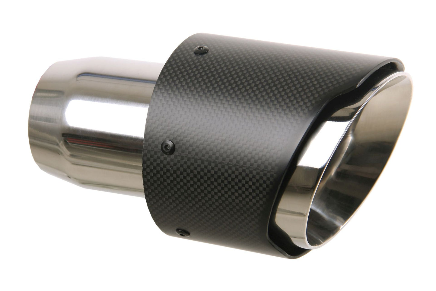Friedrich Motorsport Endrohr 114mm rund Carbon breite Kante abgeschrägt schwarz