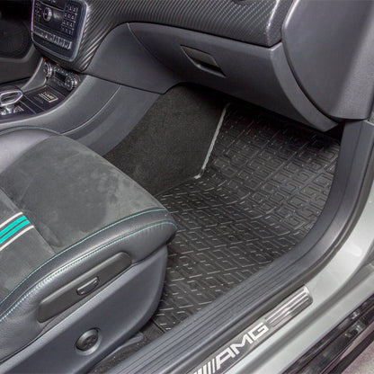 Satz Gummimatten passend für Mercedes B-Klasse W246 2011-2019/A-Klasse W176 2012-2018/CLA/GLA 2014-2020 (G Profil 4-teilig + Montage-clips)