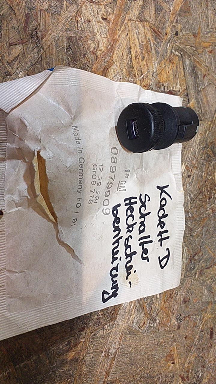 Kadett D Schalter Heckscheibenheizung original GM Opel NEU