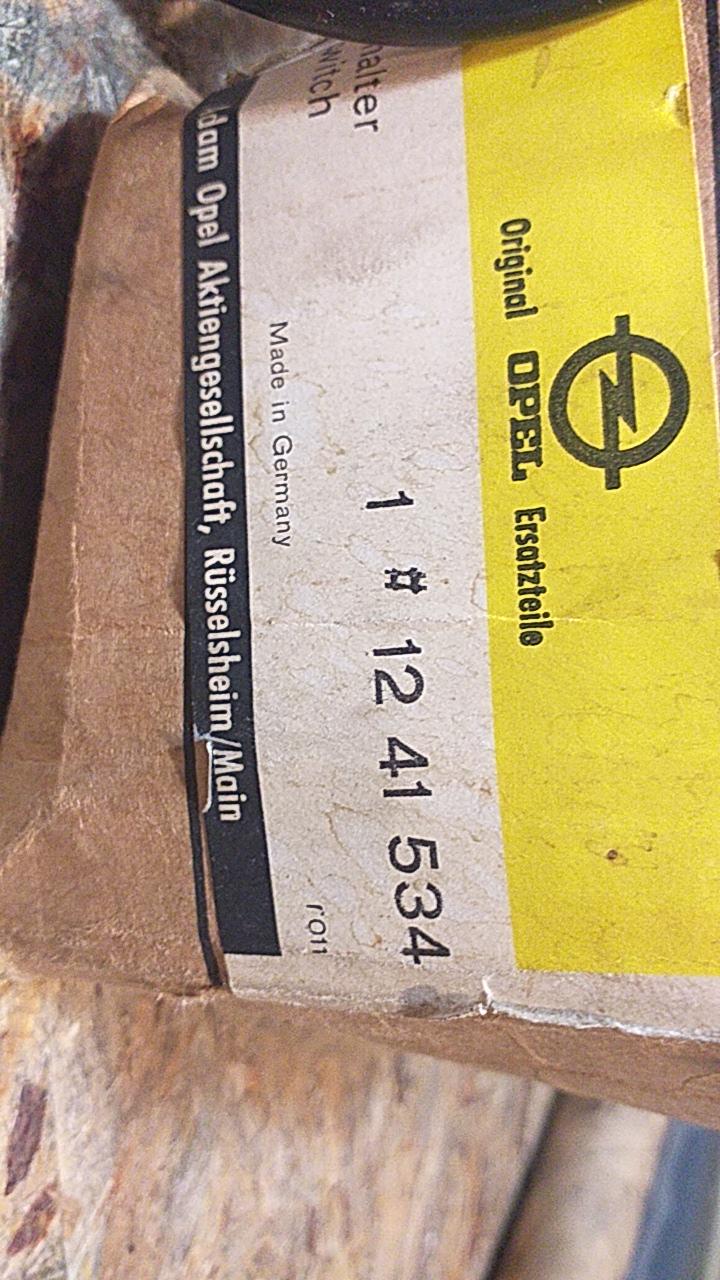 Oldtimer Youngtimer Zündschloss original Opel NEU