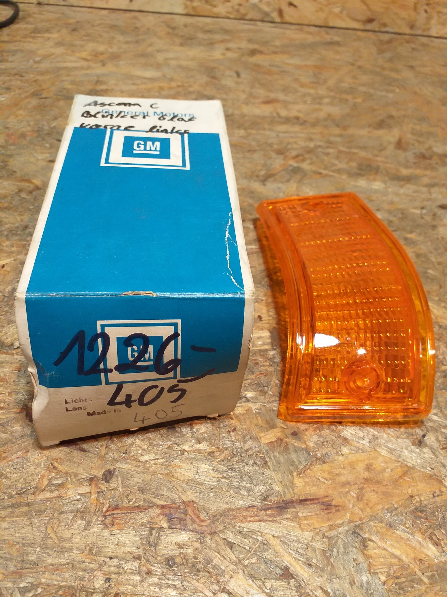 Ascona C Blinkerglas vorne links original GM Opel NEU