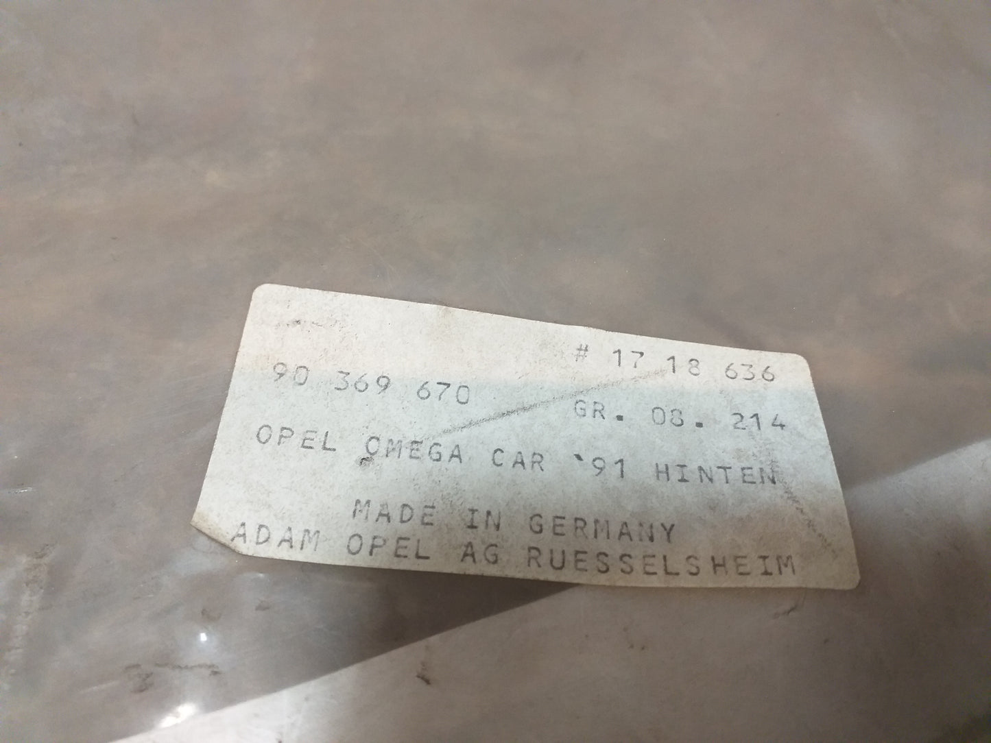 Omega A Caravan Schmutzfänger hinten original GM Opel NEU