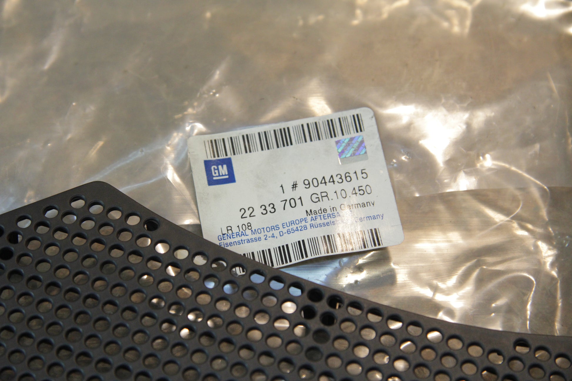 Original GM Opel Lautsprecherblende Tür  links anthrazit 90443615 Astra F