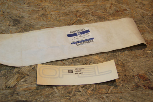 Original GM Opel Schrift OPEL Selbstklebend silber, für Omega A 3000 90292806 Omega A