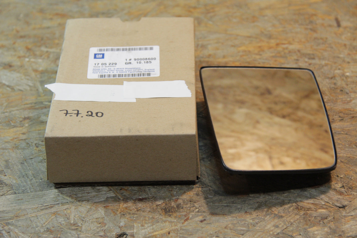 Original GM Opel Spiegelglas rechts 90008600 Kadett E