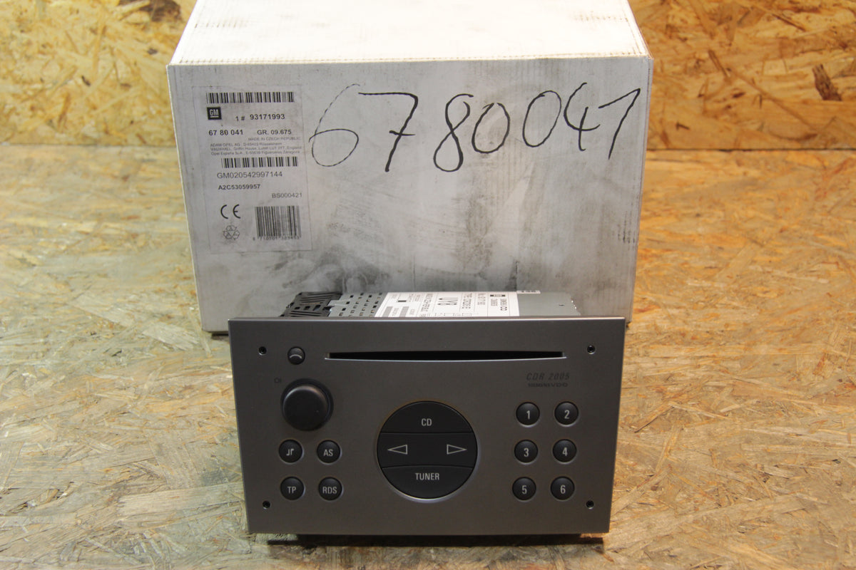 Original GM Opel CD-Radio silber CDR 2005 VDO (Neuteil) 93171993 Corsa C
