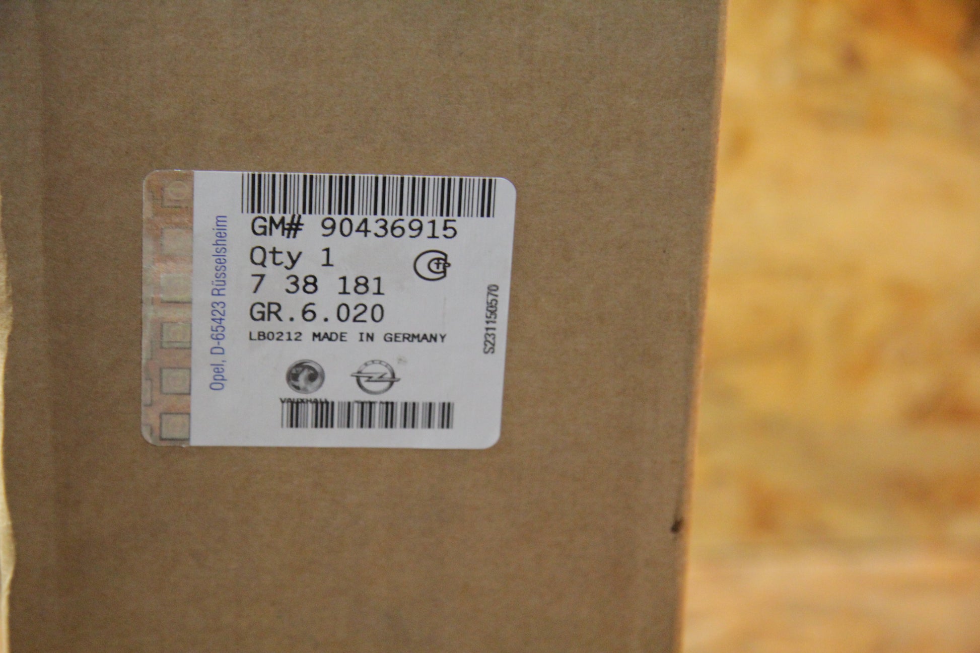 Original GM Opel Schalthebel für 5-Gang Schaltgetriebe, Lederknauf nicht bei Getriebe F 23 90436915 Vectra B