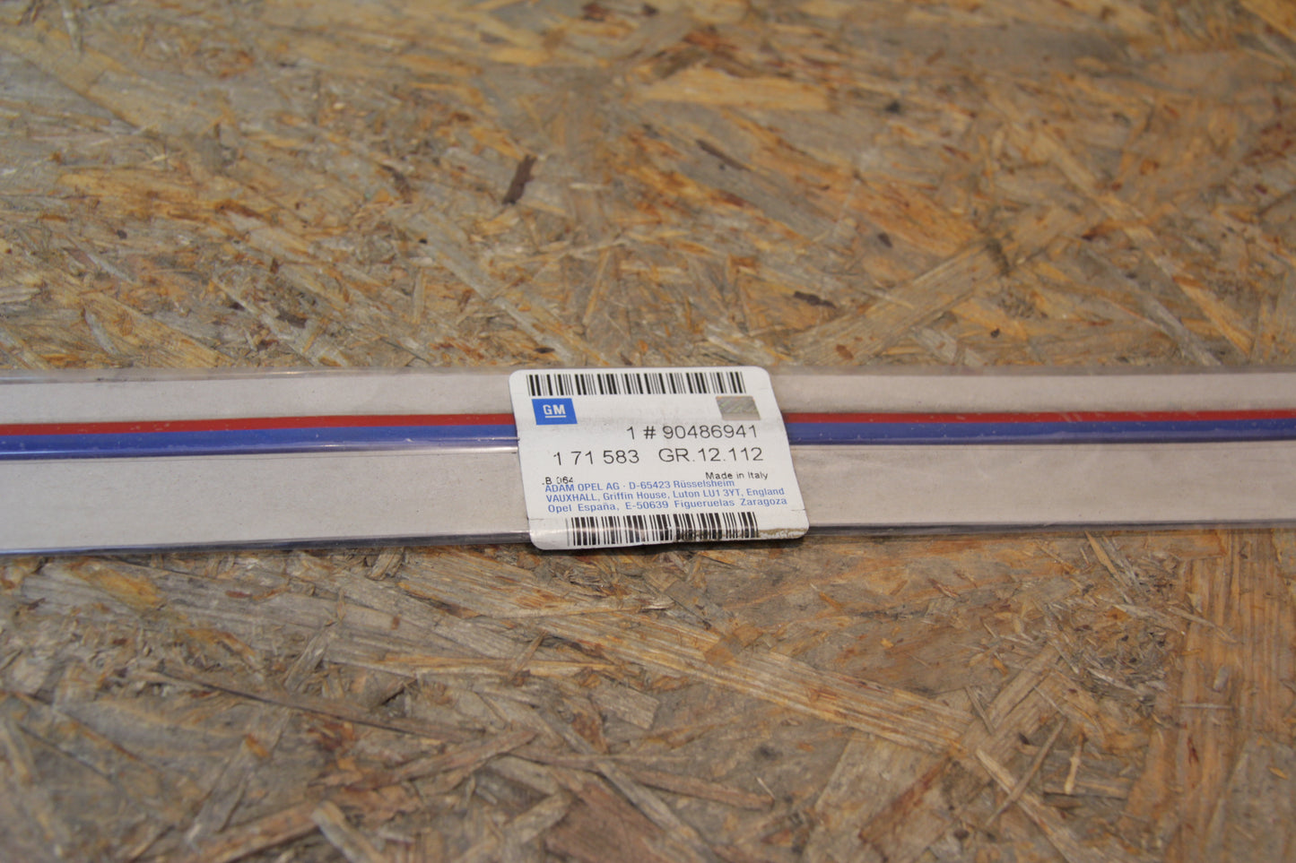 Original GM Opel Blende Zierleiste blau/rot Tür vorne  90486941 Vectra A