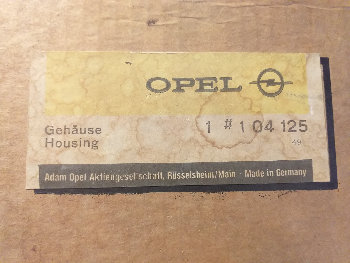 Oldtimer Youngtimer Gehäuse original Opel NEU