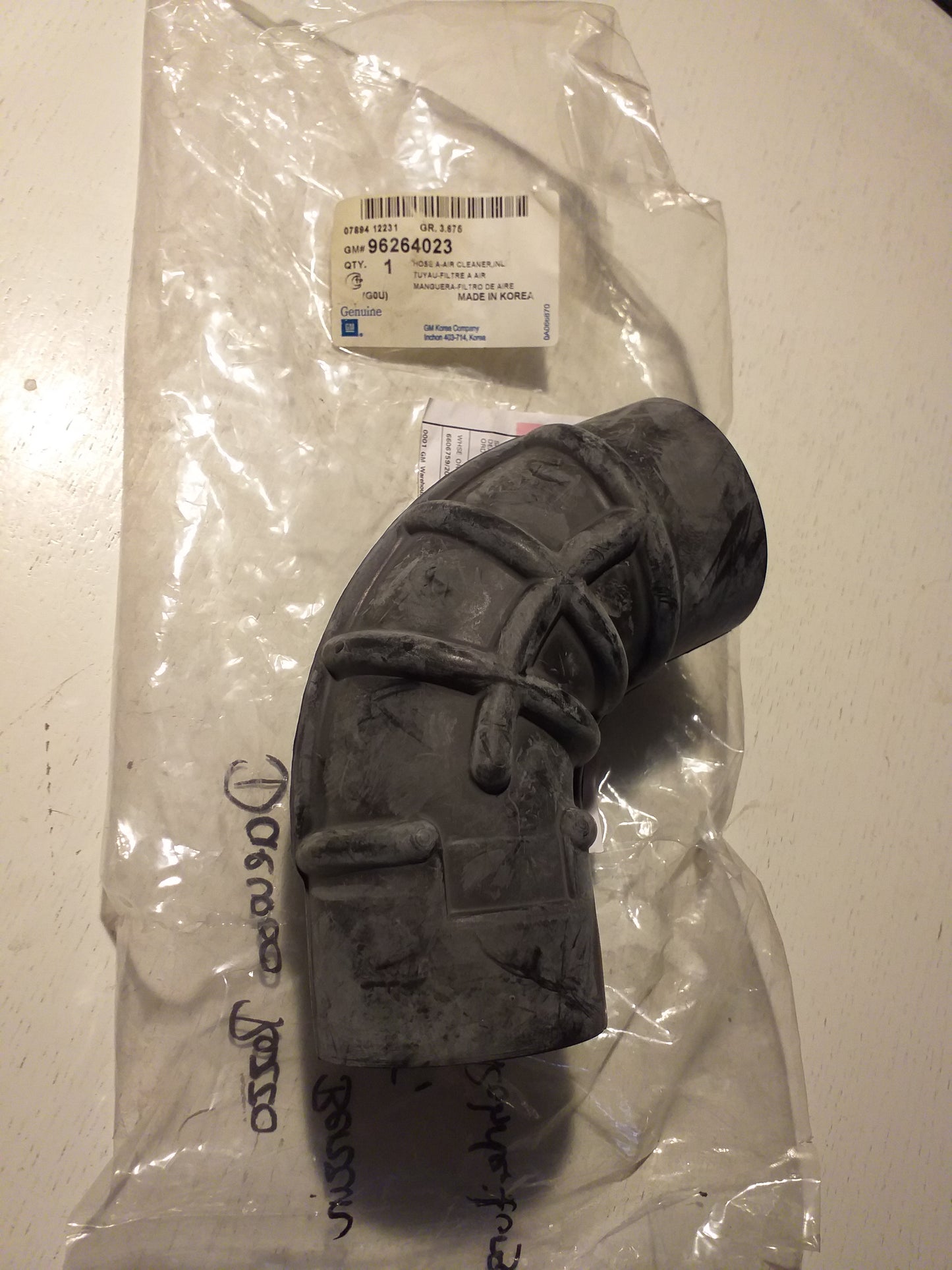 Daewoo Rezzo CDX 2.0 Benzin Ansaugrohr Lufteinlass Rohrleitung original GM Opel NEU