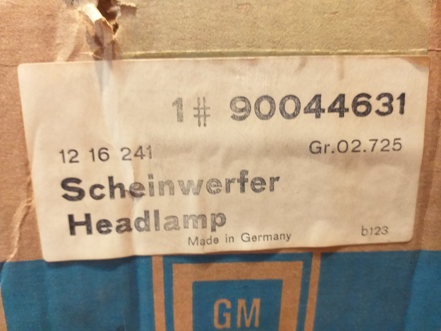 Rekord E 77-82 Scheinwerfer links original GM Opel NEU