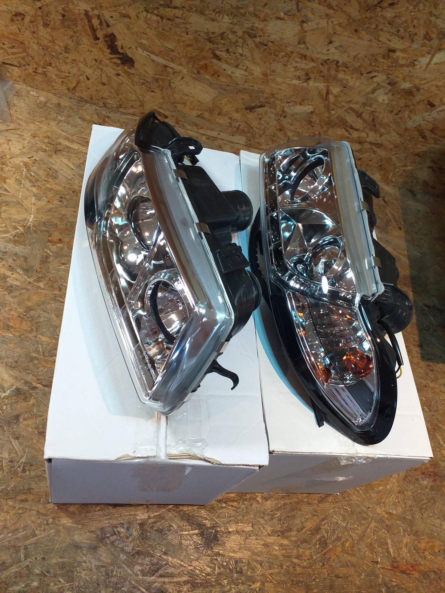 Astra F Bj 91-94 Scheinwerfersatz Tagfahrlicht Design Klarglas Chrom original Opel NEU