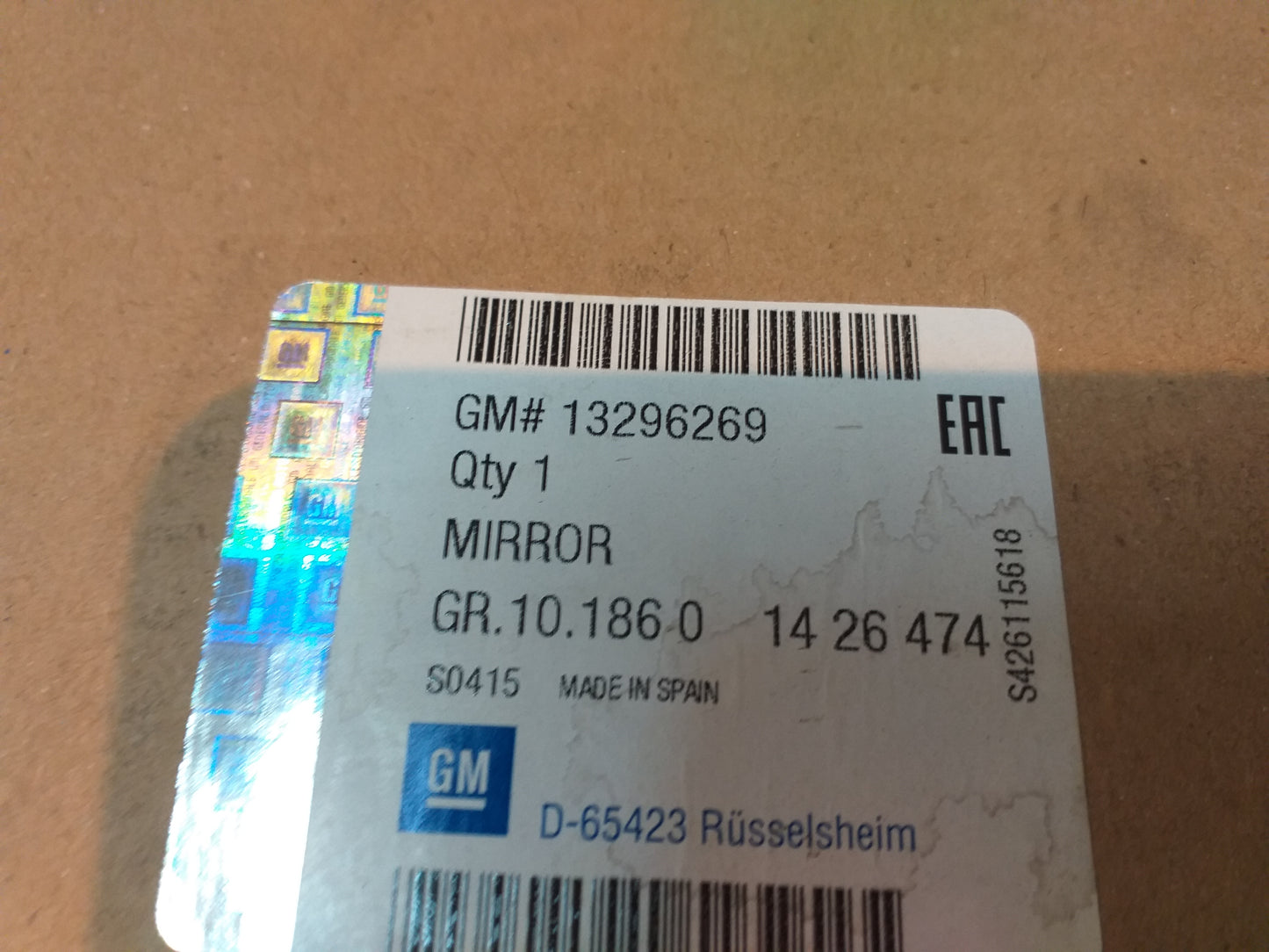Corsa D/E Spiegelglas außen links original GM Opel NEU