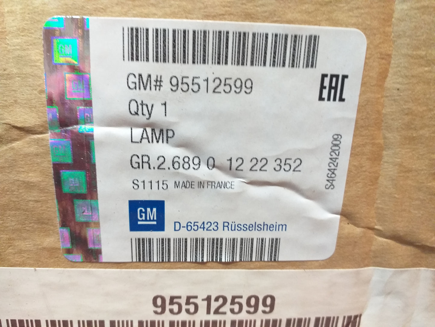 Zafira B Heckleuchte links original GM Opel NEU
