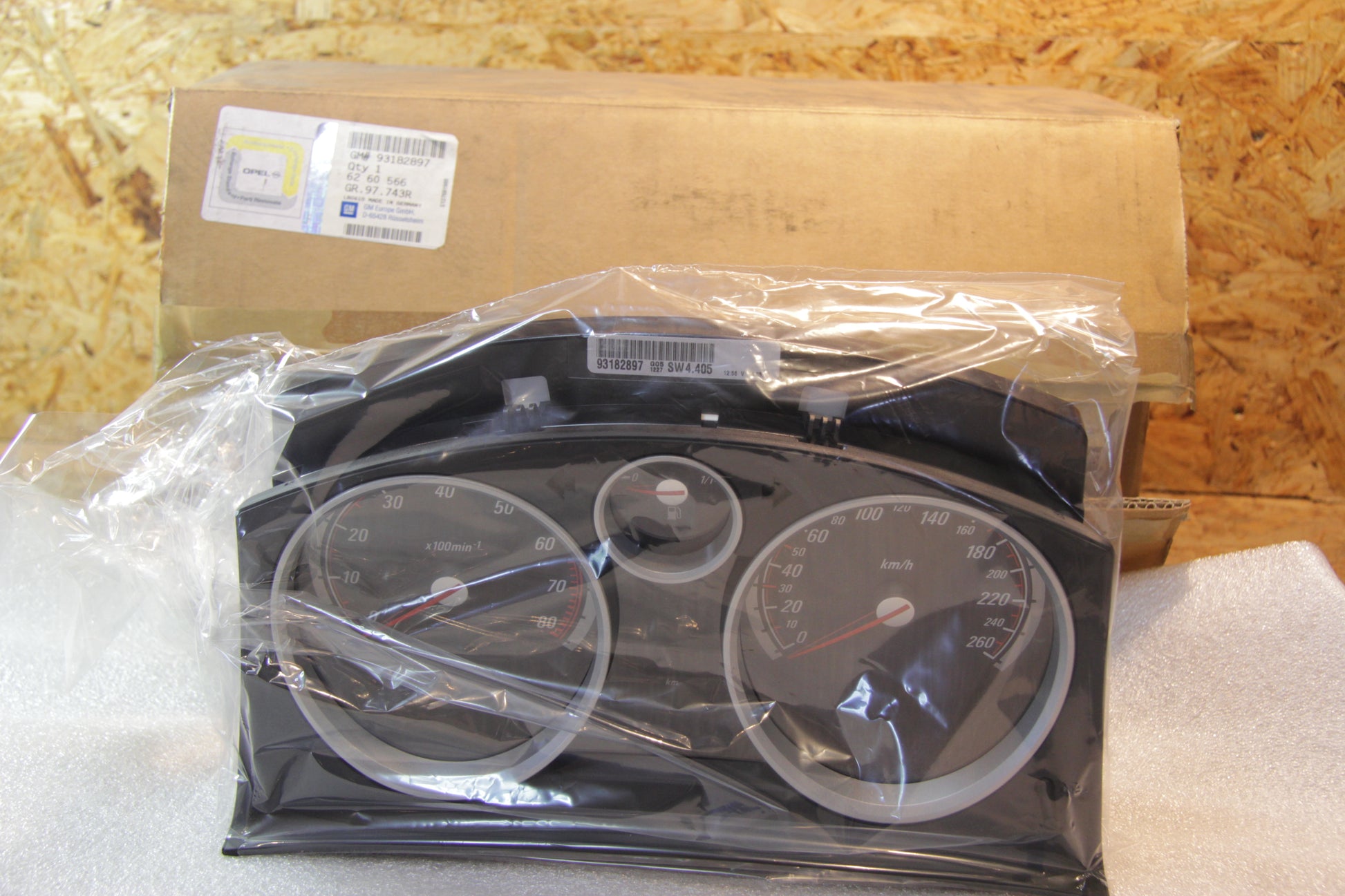 Original GM Opel Instrument AT-Teil 260 km/h 8000 RPM Kennzeichen: GT 93182897 Astra H