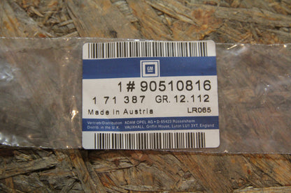 Original GM Opel Emblem CD chrom auf grauer Platte Tür seitlich L: 7,5 cm B: 3,8 cm 90510816 Astra F Neu