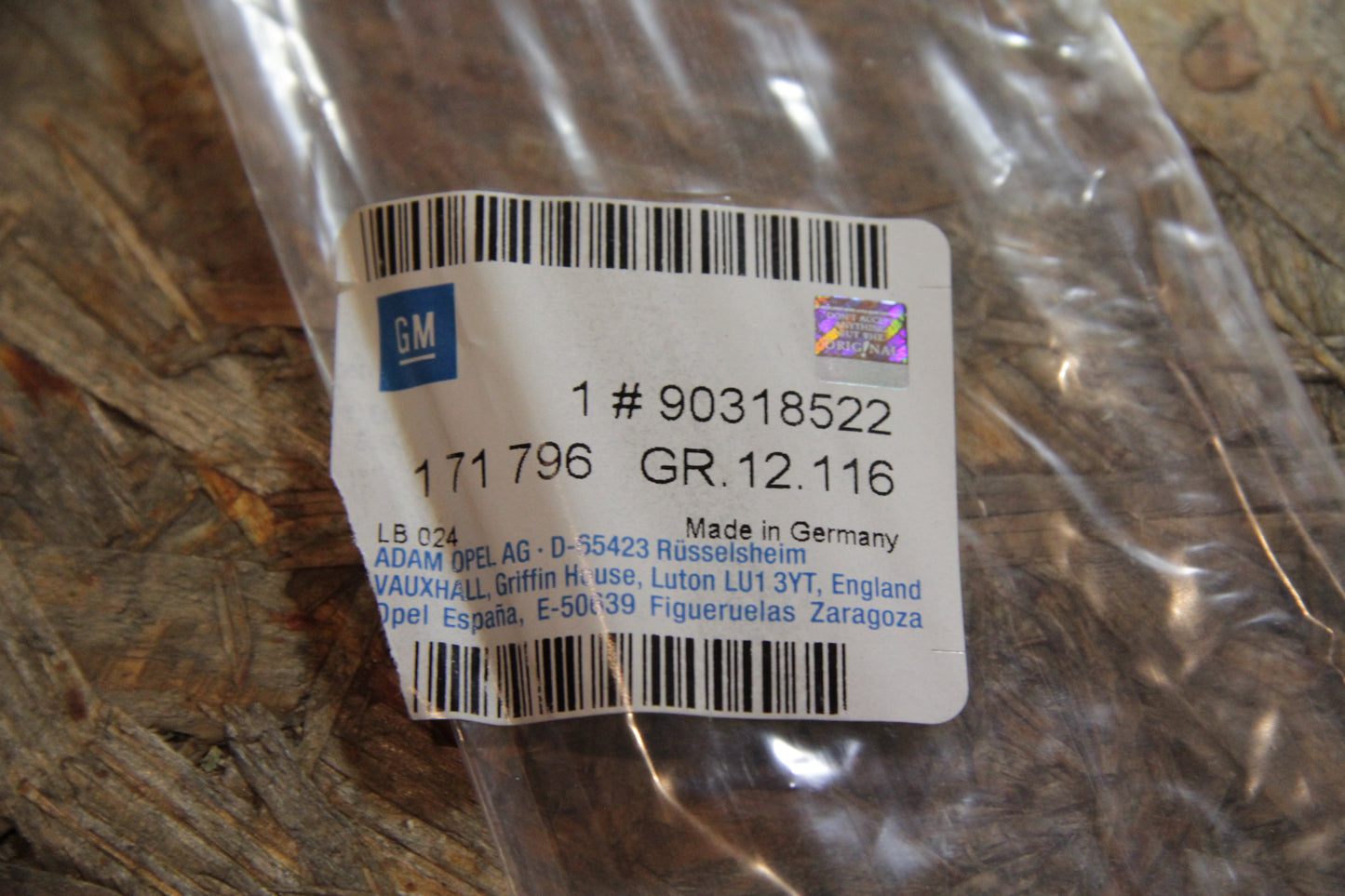 Original GM Opel Zierleiste Seitenwand hinten  blau-grau mit Silberstreifen 90318522 Kadett E Neu